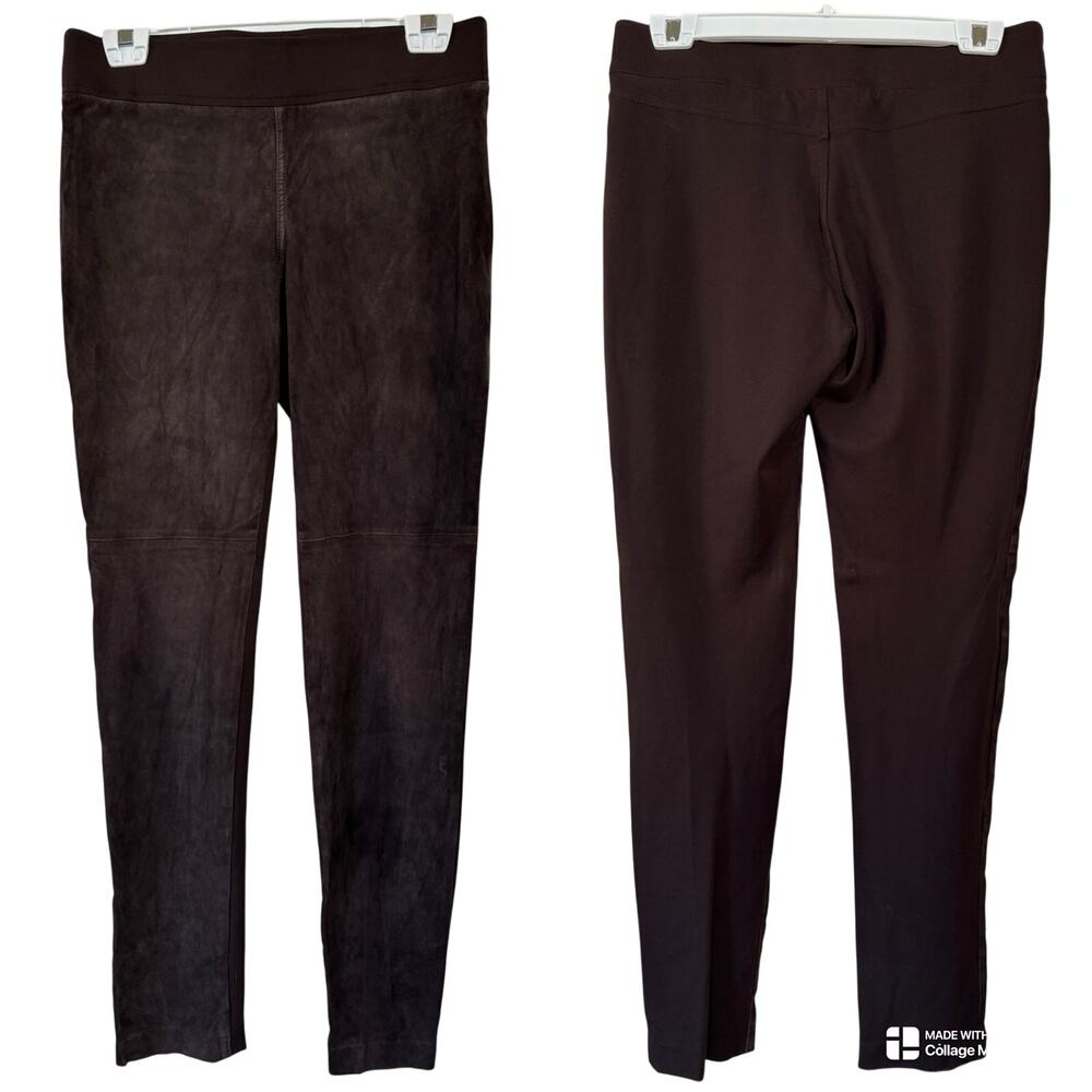 Ralph Lauren Brown Leather Suede Riding Skinny Pants Leggings Equestrian Size 8